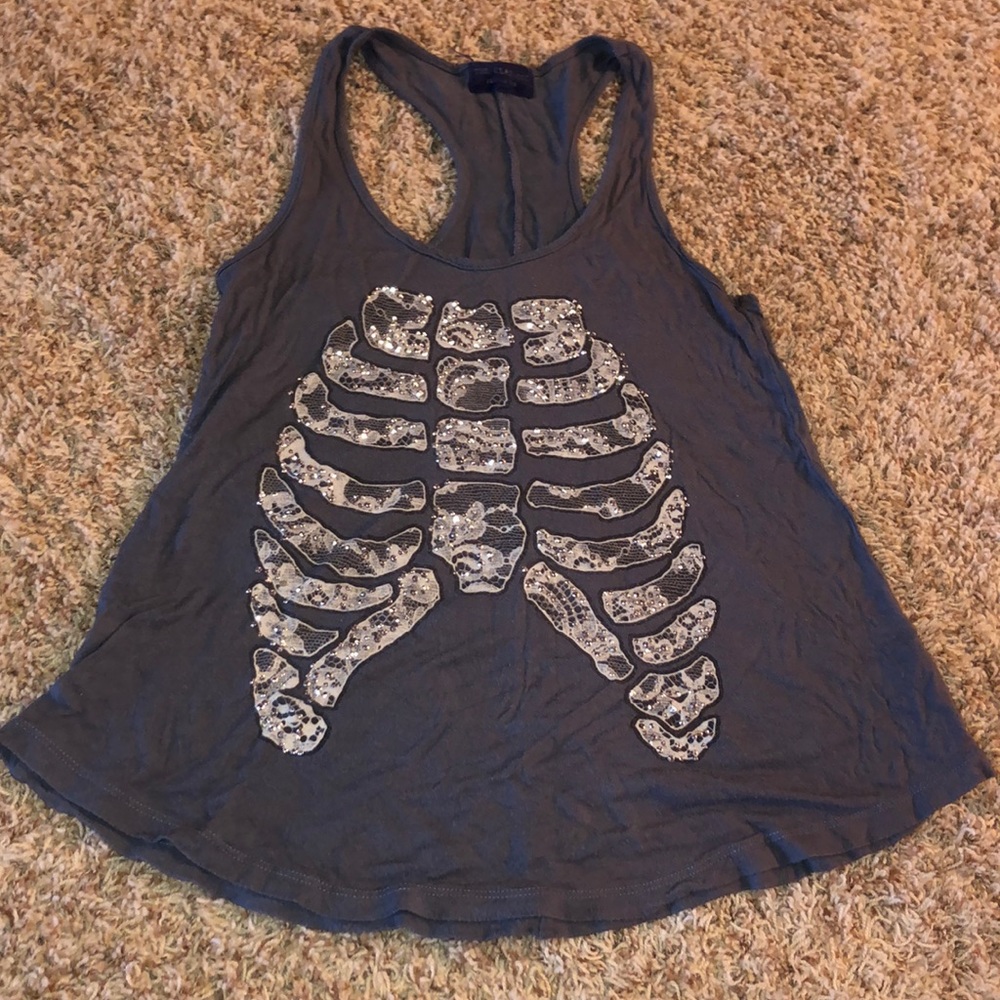Gray tank top, size small